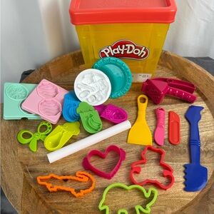 Play Doh Tool & Mold Bundle with Storage Tub